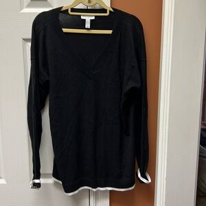 Sport Savvy Womens Black Sweater Size M.